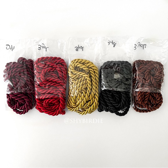 NEW Variety Pack of Thick Satin Twisted Rope, 5 colors, 14.5 yards - Picture 5 of 5